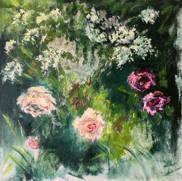 Original Expressionism Floral Paintings by Rebecca Pells