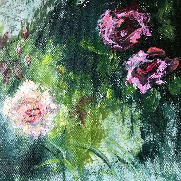 Original Expressionism Floral Painting by Rebecca Pells