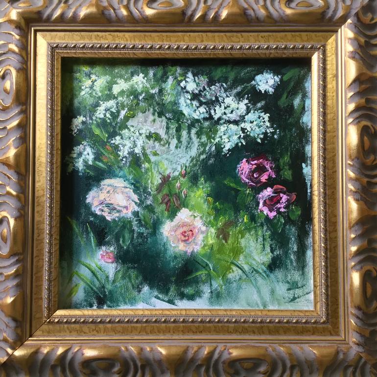 Original Expressionism Floral Painting by Rebecca Pells