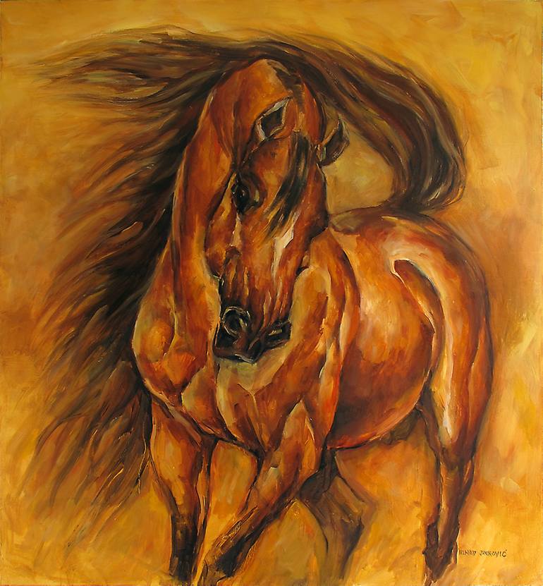 Arab horse Painting by Nenad Janković | Saatchi Art