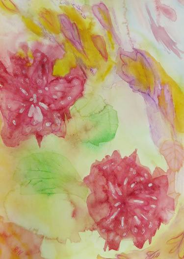 Print of Abstract Floral Paintings by Radostina Niagolova