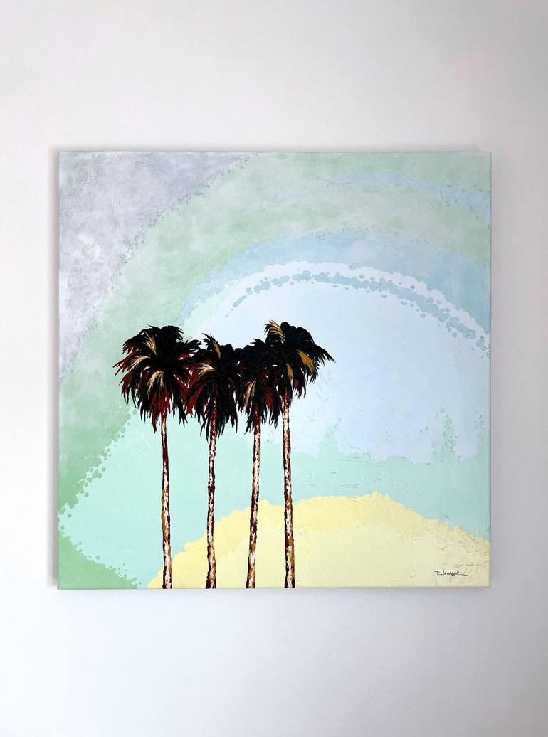 Original Pop Art Tree Painting by Eileen Lunecke