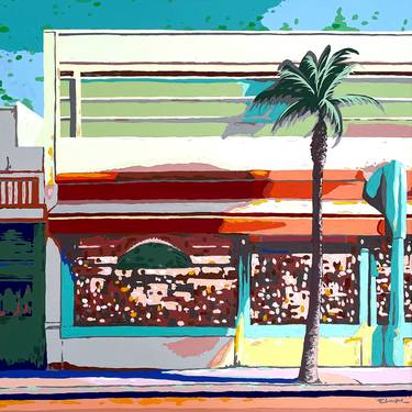 Original Pop Art Cities Painting by Eileen Lunecke