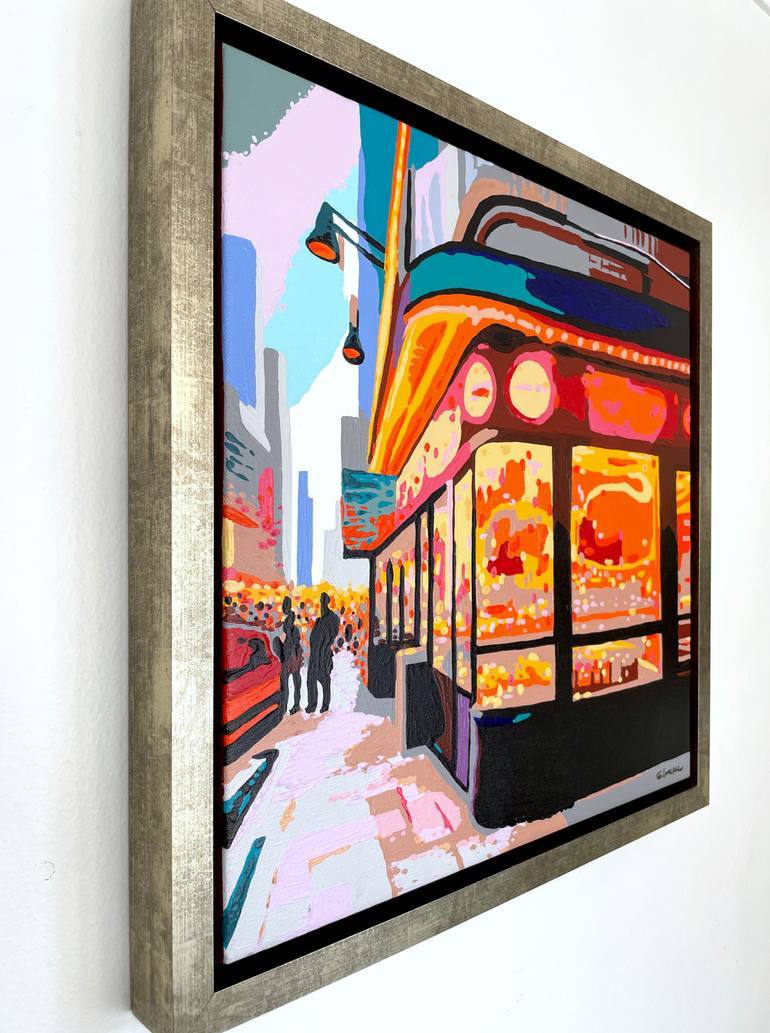 Original Pop Art Cities Painting by Eileen Lunecke