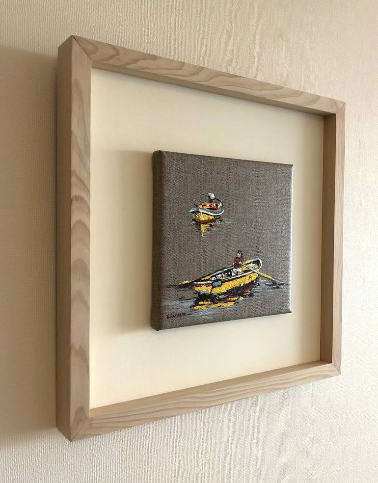 Original Boat Painting by Eileen Lunecke