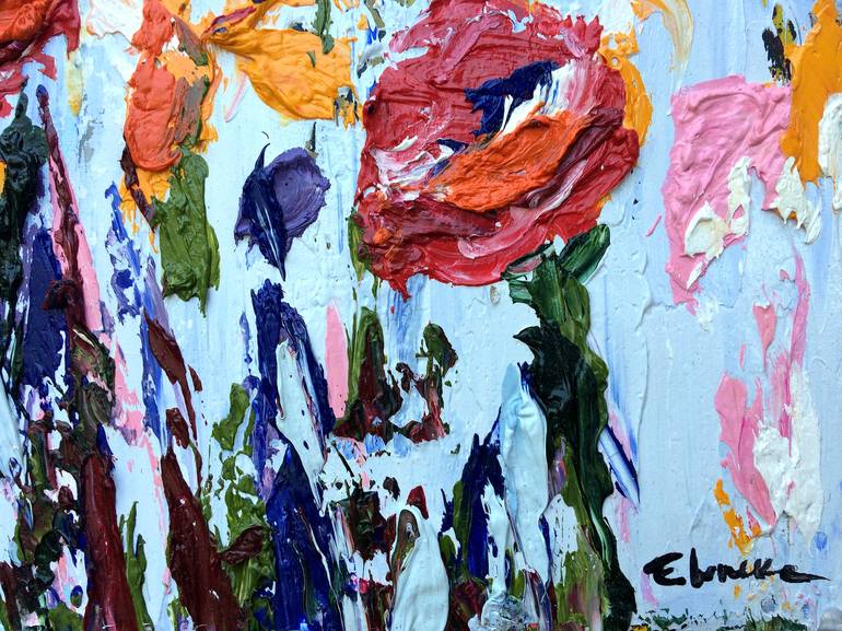 Original Figurative Floral Painting by Eileen Lunecke