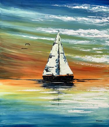 Original Boat Paintings by Eileen Lunecke