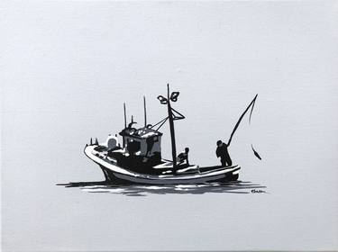 Original Figurative Boat Paintings by Eileen Lunecke
