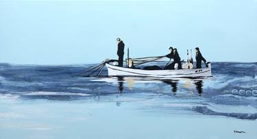 Original Figurative Boat Paintings by Eileen Lunecke