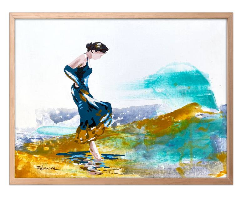 Original Illustration People Painting by Eileen Lunecke