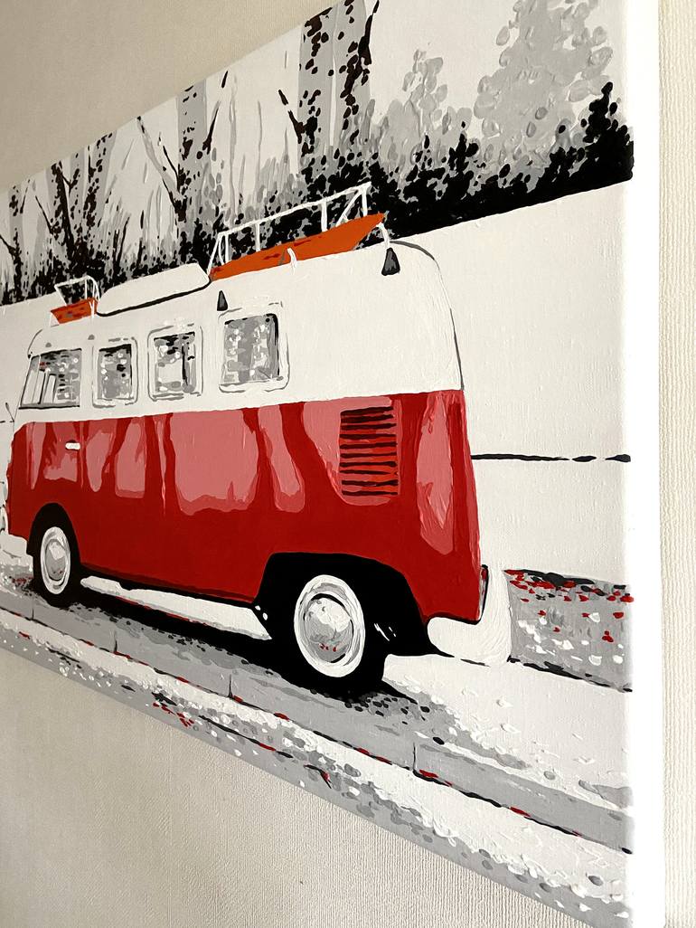 Original Pop Art Car Painting by Eileen Lunecke