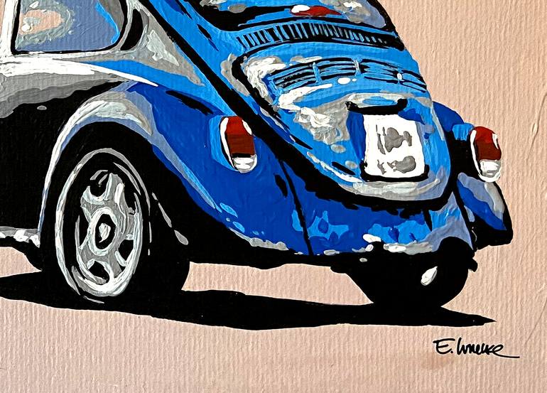 Original Illustration Car Painting by Eileen Lunecke