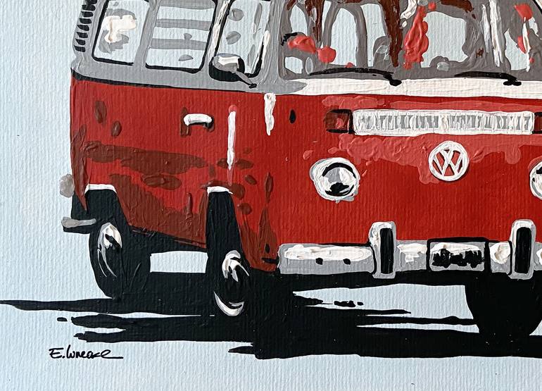 Original Pop Art Car Painting by Eileen Lunecke