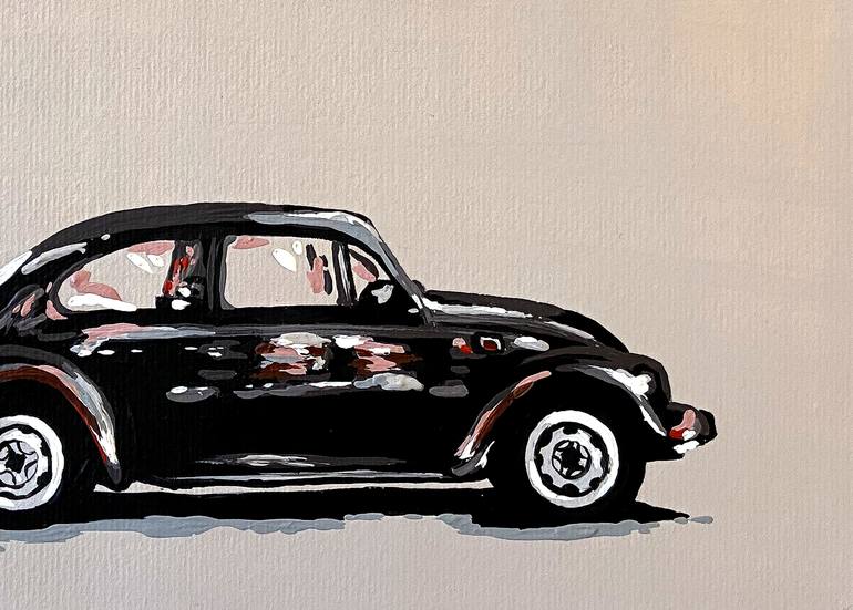 Original Pop Art Car Painting by Eileen Lunecke
