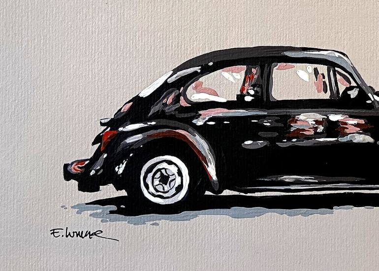 Original Car Painting by Eileen Lunecke