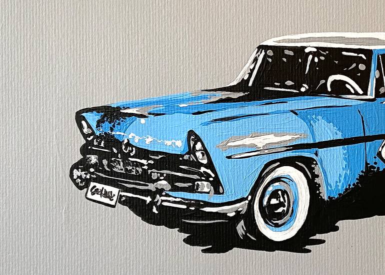 Original Pop Art Automobile Painting by Eileen Lunecke