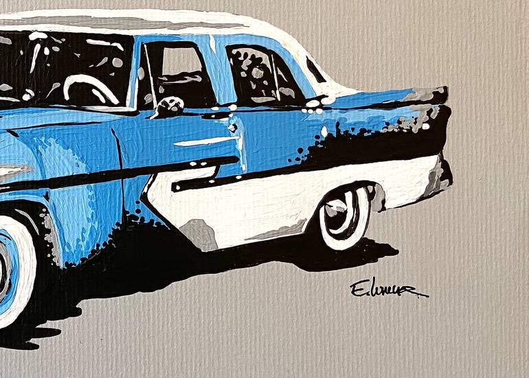 Original Pop Art Automobile Painting by Eileen Lunecke