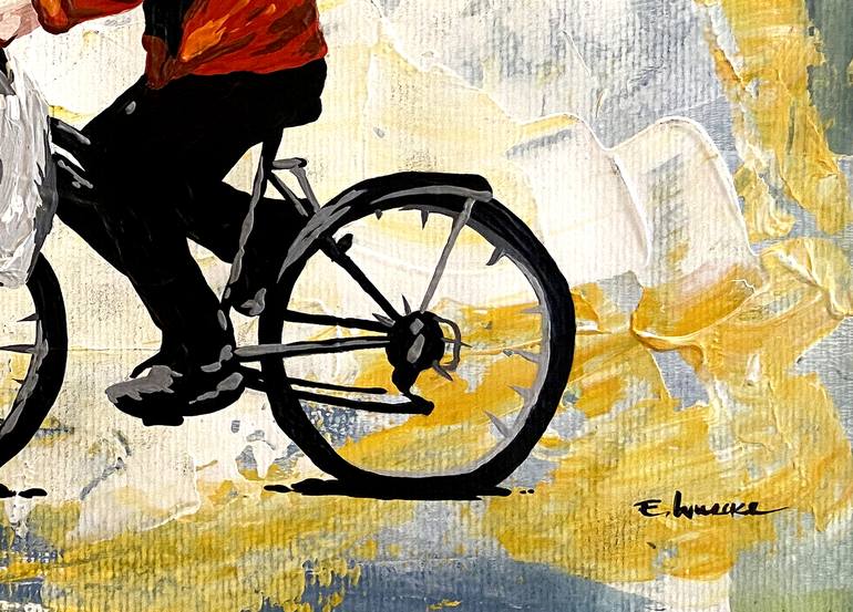 Original Bicycle Painting by Eileen Lunecke