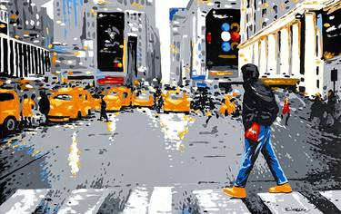 Original Pop Art Cities Paintings by Eileen Lunecke