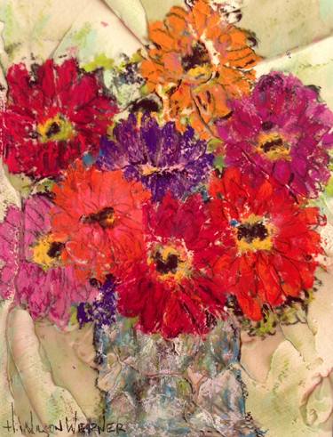 Original Floral Drawing by Holly Wilson Werner