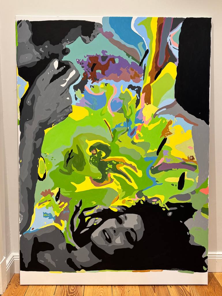 Original Pop Art Love Drawing by Darina Mikityuk