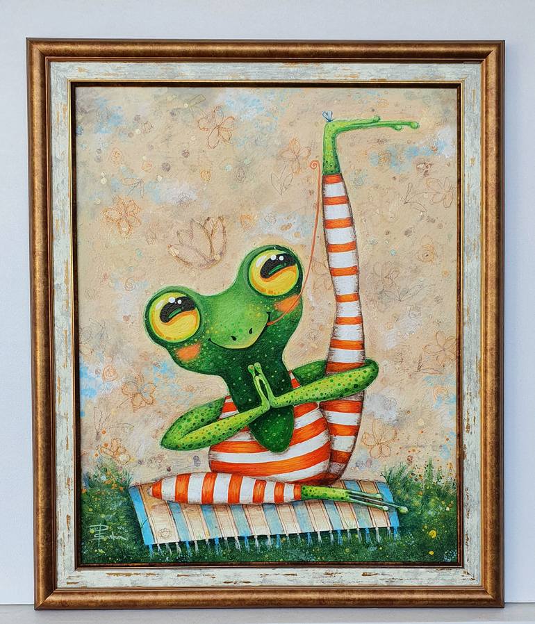 Original Art Deco Animal Painting by Aleksandra Paranchenko