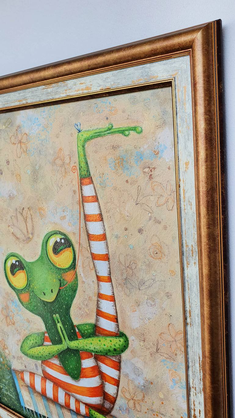 Original Art Deco Animal Painting by Aleksandra Paranchenko