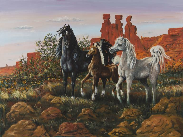 western horse paintings