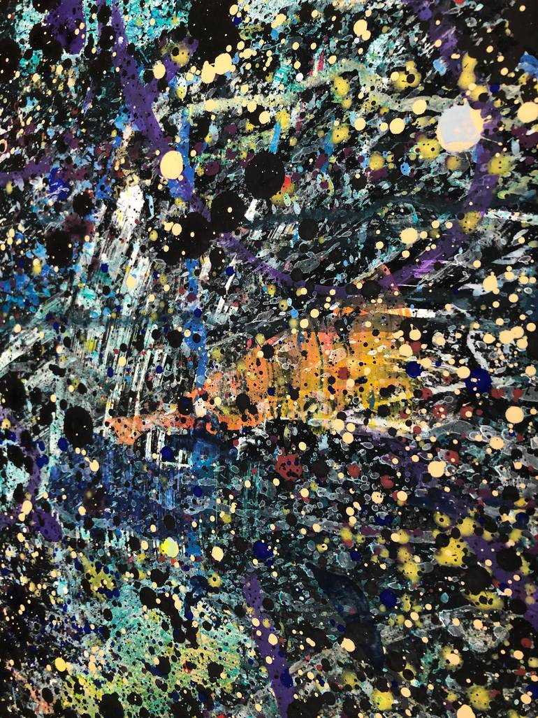 Original Abstract Expressionism Abstract Painting by Tomasz Cebo