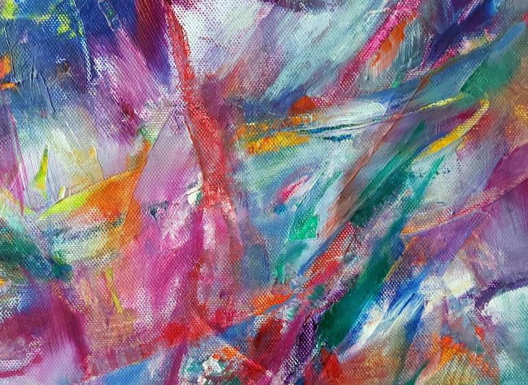 Original Abstract Painting by Laszlo Sallay