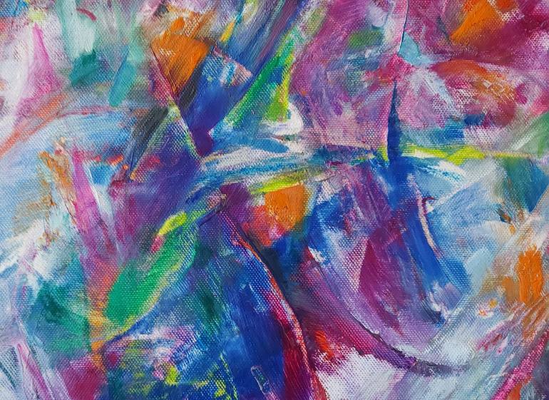 Original Abstract Painting by Laszlo Sallay