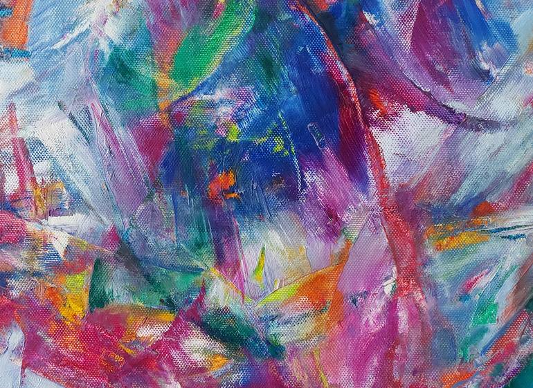 Original Abstract Painting by Laszlo Sallay