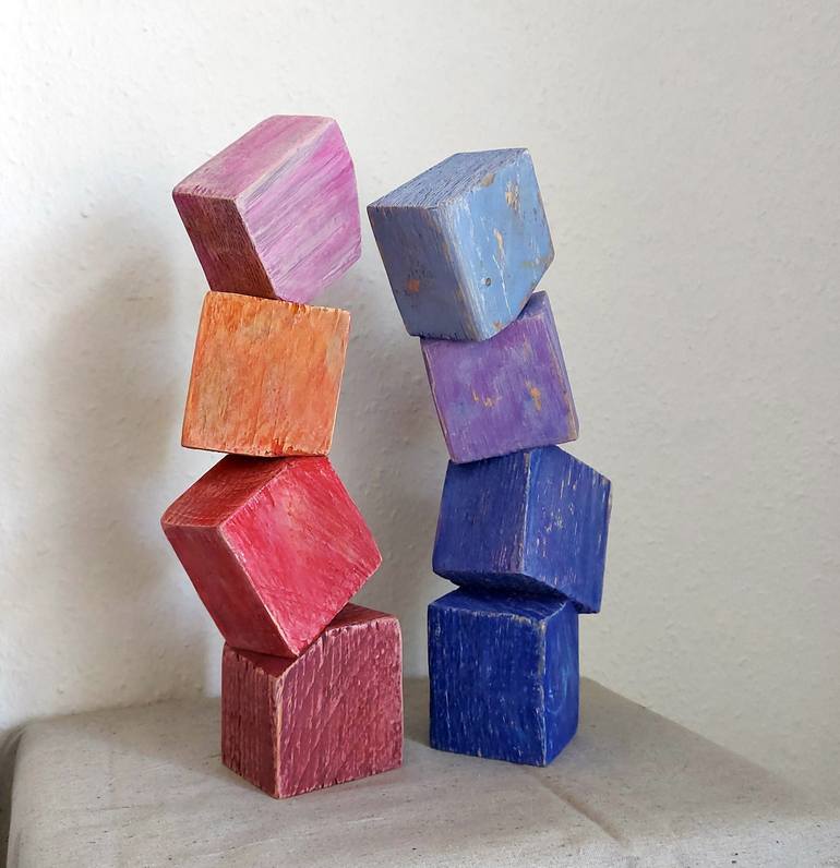 Original Symbolism Abstract Sculpture by Laszlo Sallay