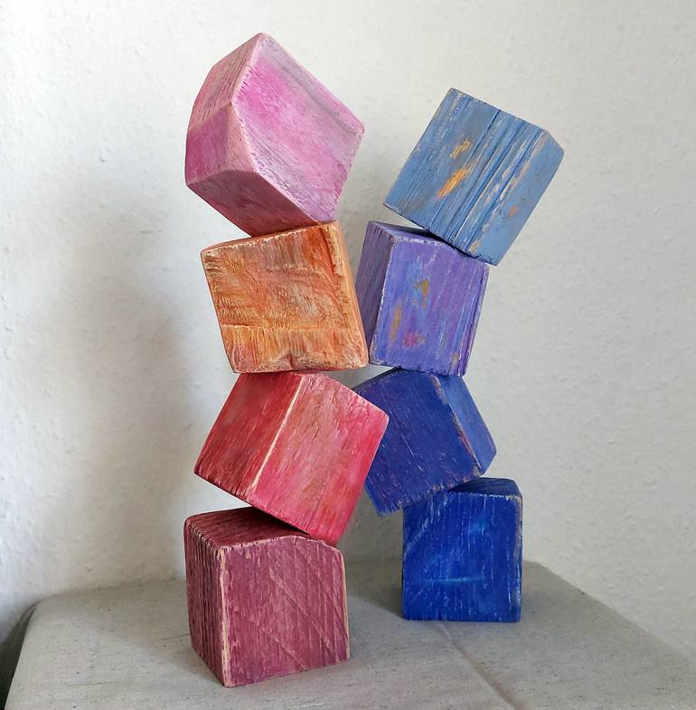 Original Symbolism Abstract Sculpture by Laszlo Sallay