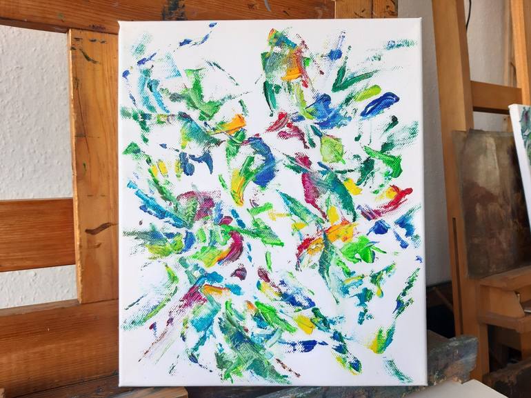 Original Abstract Painting by Laszlo Sallay