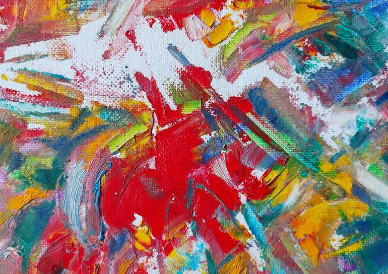 Original Abstract Expressionism Abstract Painting by Laszlo Sallay