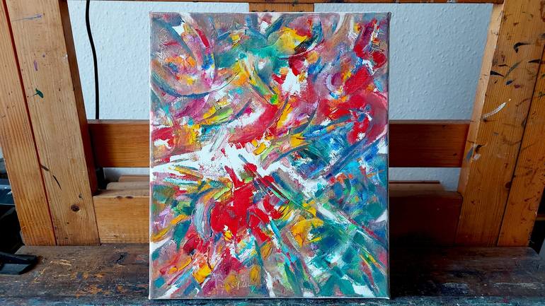 Original Abstract Painting by Laszlo Sallay