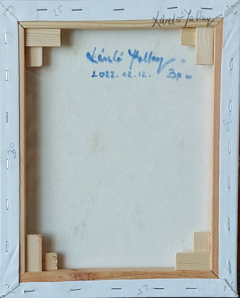 Original Abstract Expressionism Abstract Painting by Laszlo Sallay