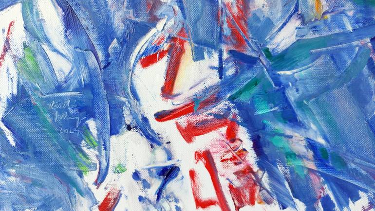 Original Abstract Painting by Laszlo Sallay