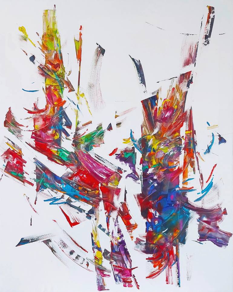 Original Contemporary Abstract Painting by Laszlo Sallay