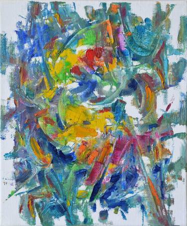 Original Abstract Painting by Laszlo Sallay