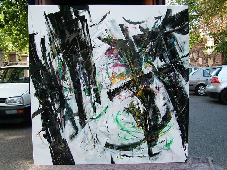 Original Abstract Painting by Laszlo Sallay