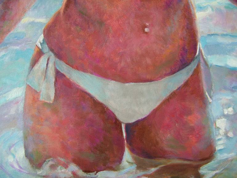 Original Beach Painting by Laszlo Sallay