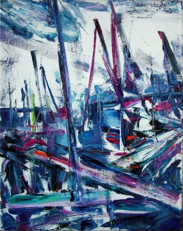 Original Abstract Paintings by Laszlo Sallay