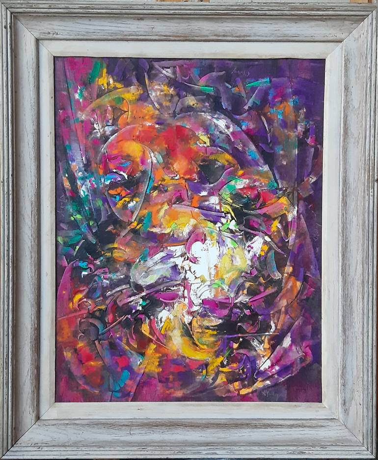 Original Abstract Painting by Laszlo Sallay