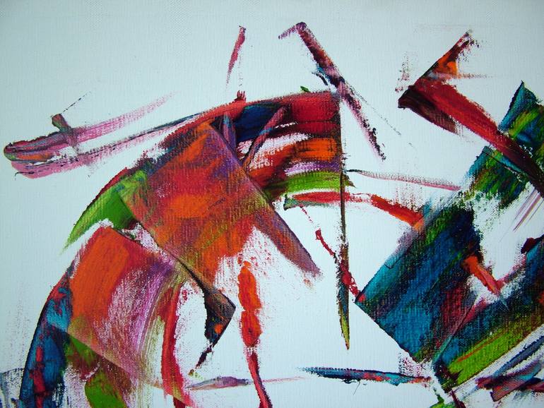 Original Abstract Painting by Laszlo Sallay