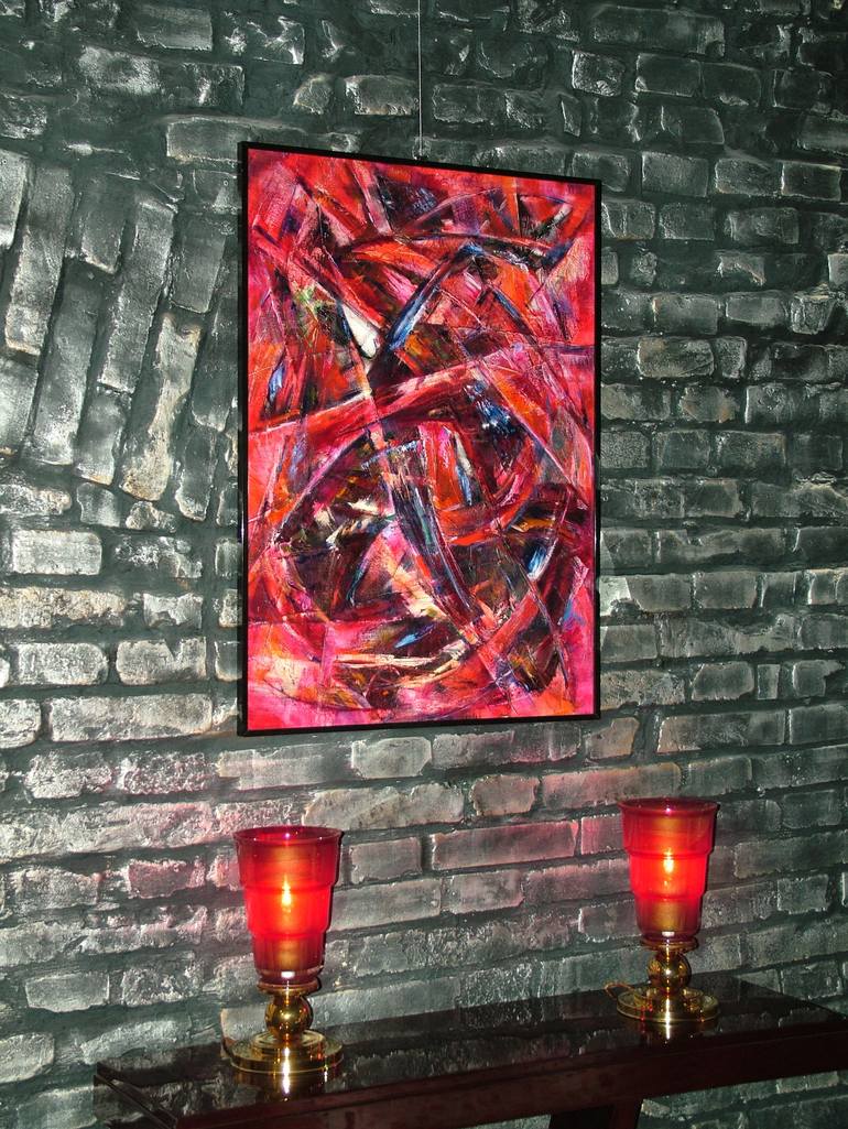 Original Abstract Painting by Laszlo Sallay