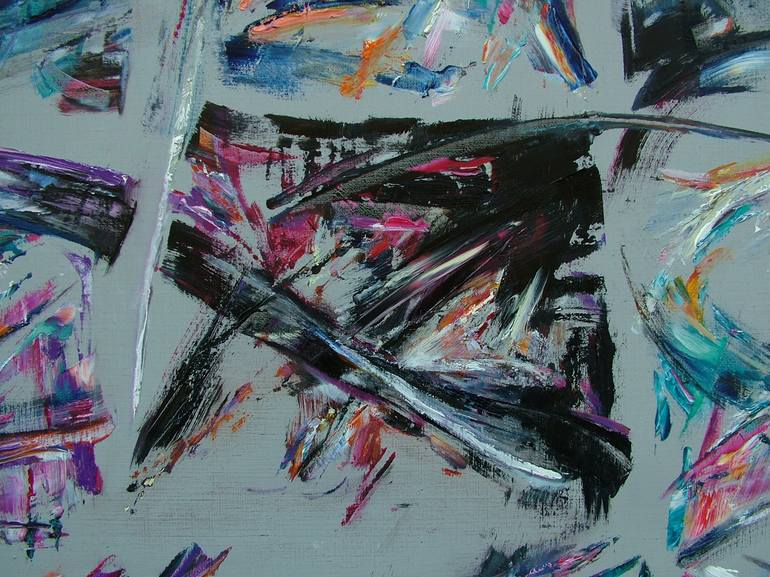 Original Abstract Painting by Laszlo Sallay