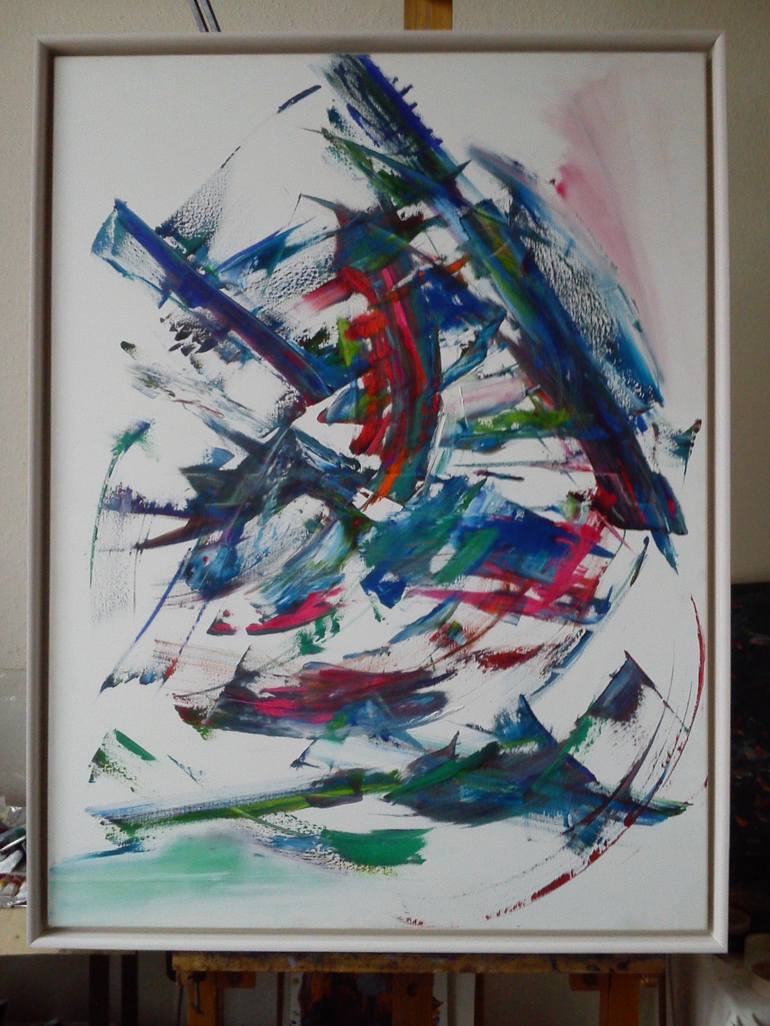 Original Abstract Painting by Laszlo Sallay