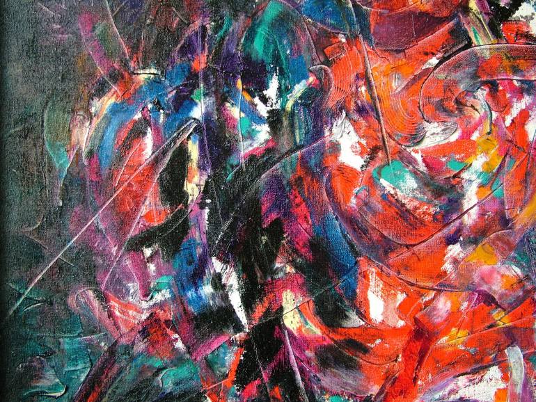 Original Abstract Painting by Laszlo Sallay